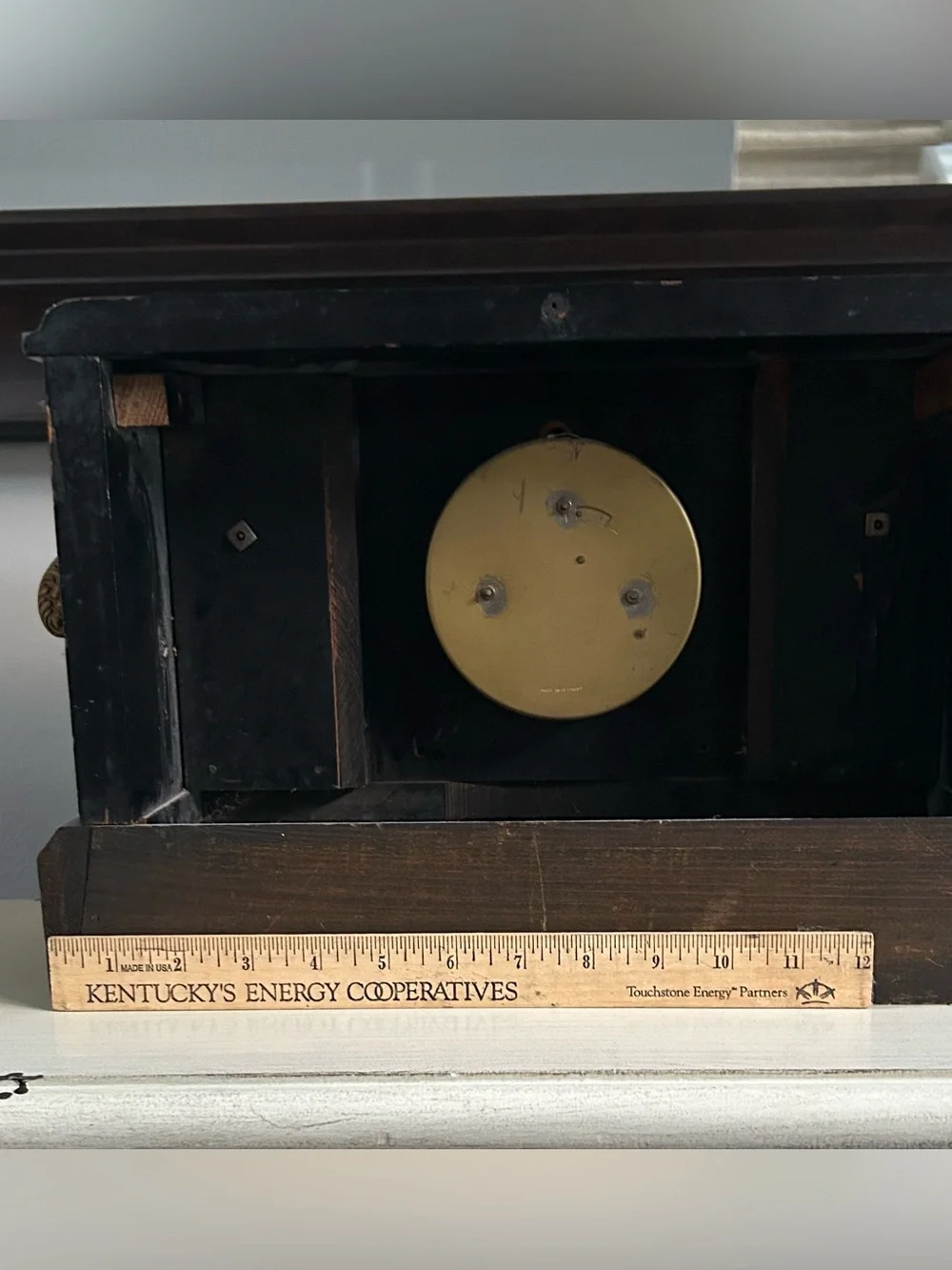Antique Black and Gold Welby Vintage Mantel Clock